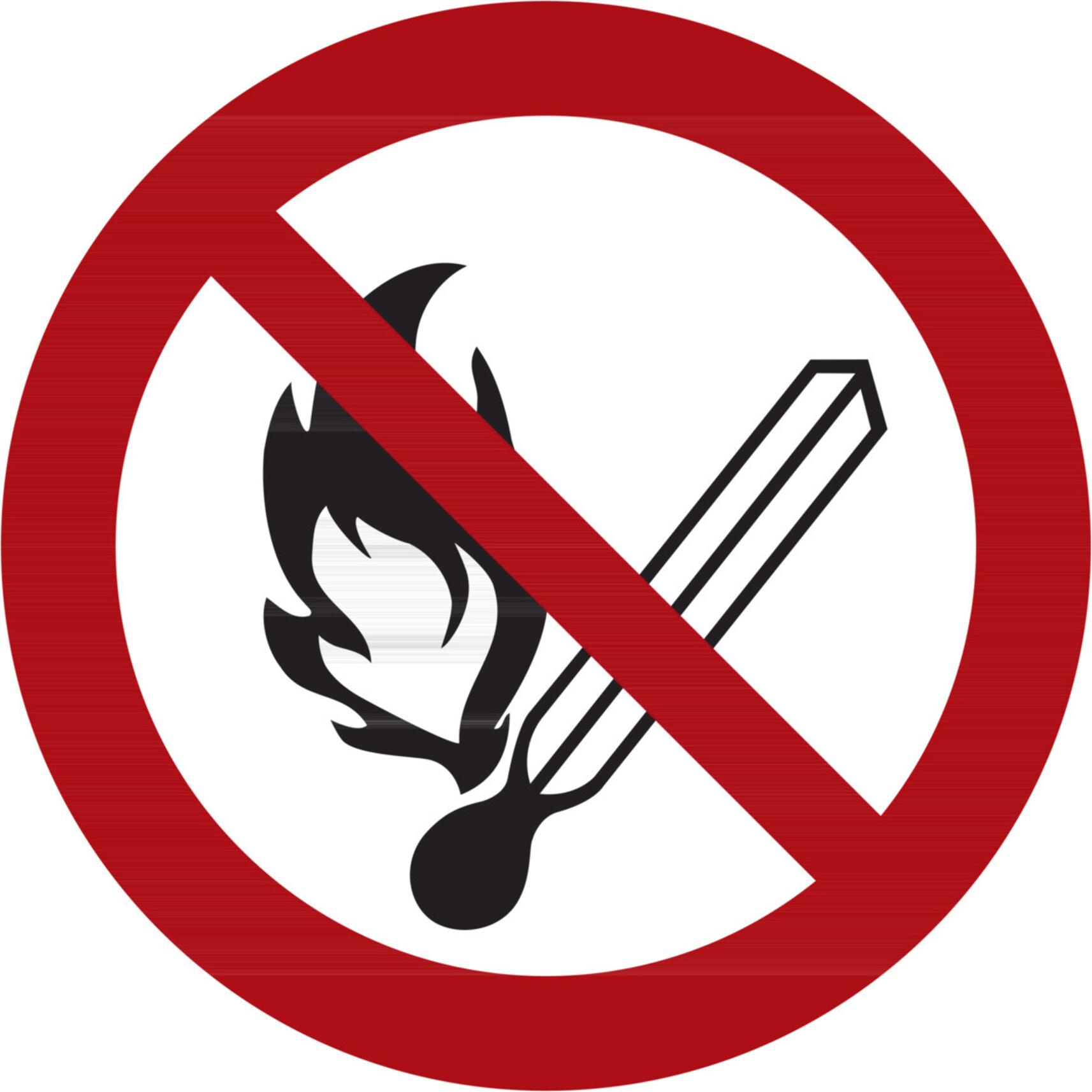 nVent Hoffman Verbotszeichen Feuer, offenes Licht und Rauchen verboten, Typ: 04300 F170.08.107