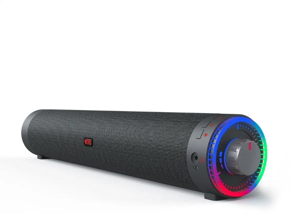 Acer Nitro Gaming Soundbar, 2.0 kanály/kanálov, 10 W, 5 W, 40 ohm, Čierna, Káblový a bezdrôtový