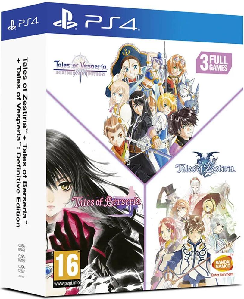 Bandai Namco Games Tales of Vesperia + Tales of Berseria + Tales of Zestiria Compilation Triple Pack PS4 1142704