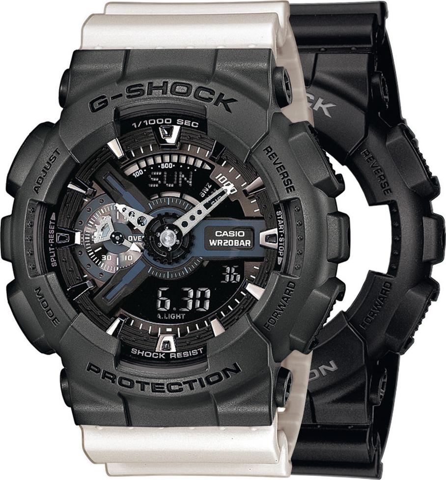 Casio G-Shock SET GA-110-1BER hodinky + BEZEL 10467795 + BAND 10395227 20BAR