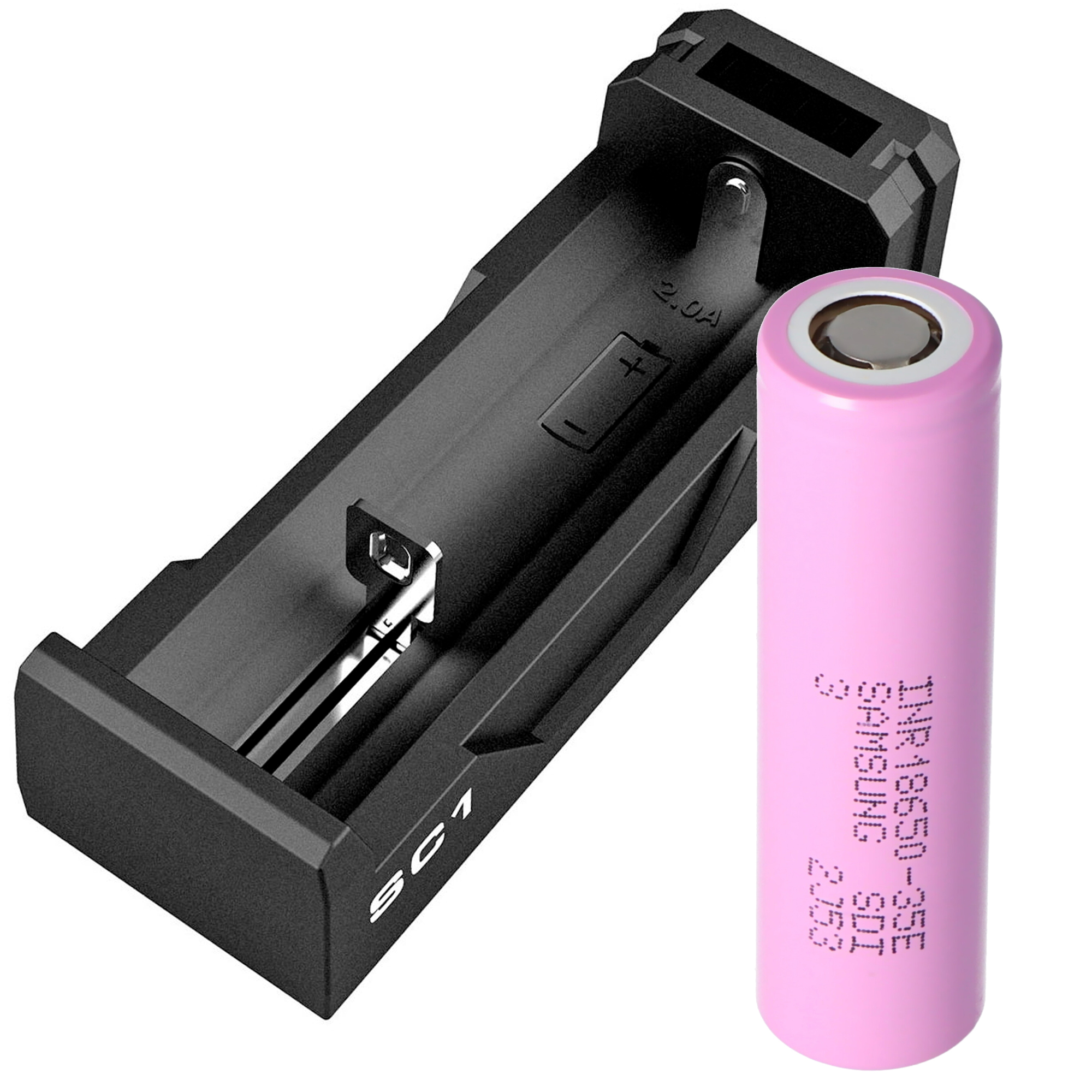 Batéria a nabíjačka vhodné pre prídavné zariadenie nočného videnia Pard NV007A Li-ion batéria 18650 s napätím 3,7 V 3500 mAh