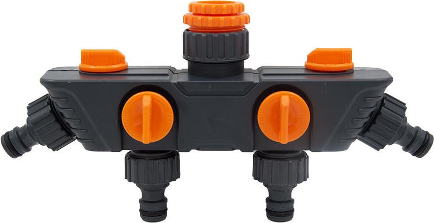 M.A.T. Wasserhahn-Adapter-Verteiler 4-Wege 1/2" + 3/4" + 1"