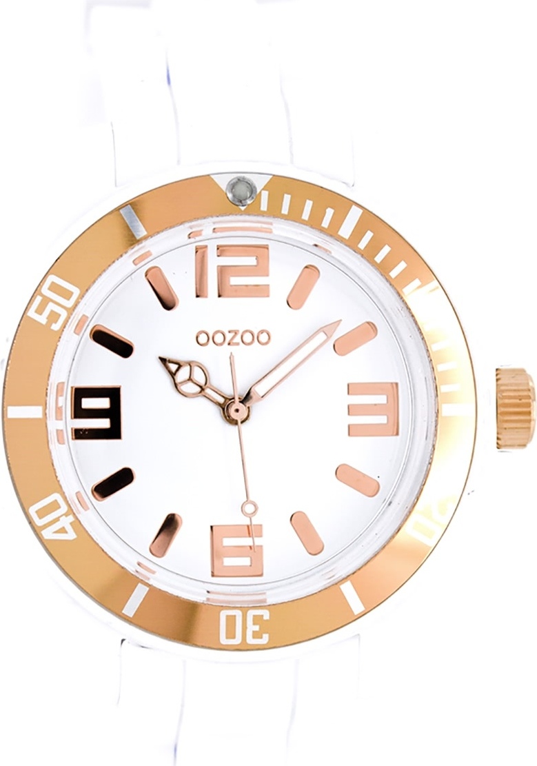 Oozoo Uni náramkové hodinky Vintage Series analógové silikónové biele UOC4171A