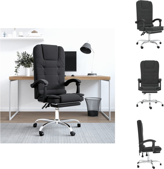 vidaXL Kancelárske kreslo s masážnou funkciou čierna Imitácia kože - Kancelárske kreslá