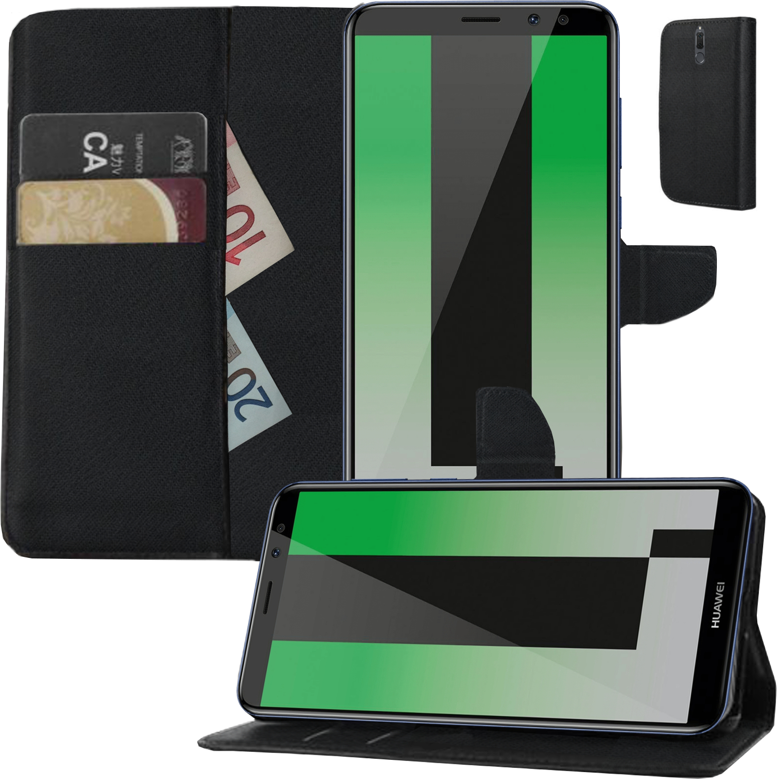 ALLinONE Buch Klapp Tasche Schutz Hülle Wallet Flip Case Etui für Huawei Mate 10 Lite Dual Sim RNE-L21