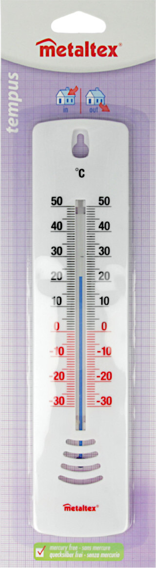 METALTEX TEMPUS Innen- und Aussenthermometer Quecksilberfrei mit Prismaglas