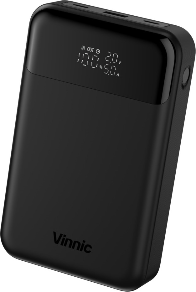 Vinnic ANETO+ 130W 20.000mAh Powerbank, Black. VPPB-HV130WG1-20BK