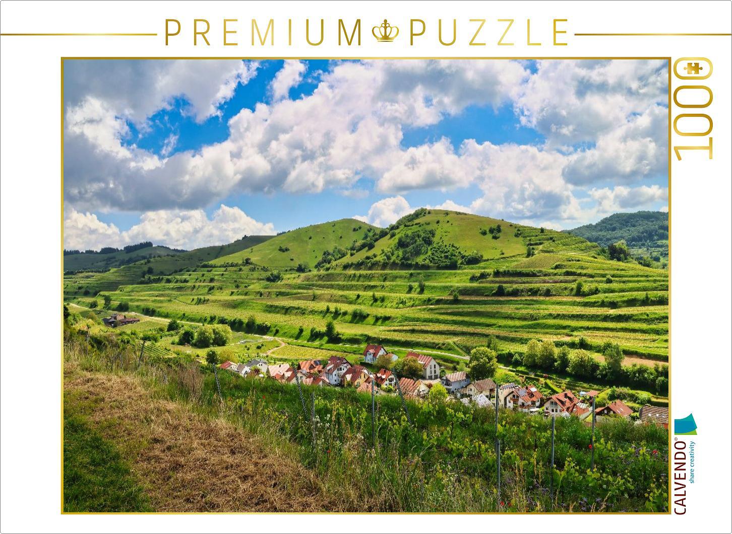CALVENDO Puzzle Oberbergen mit Badberg | 1000 Teile Lege-Größe 64 × 48 cm Foto-Puzzle für glückliche Stunden