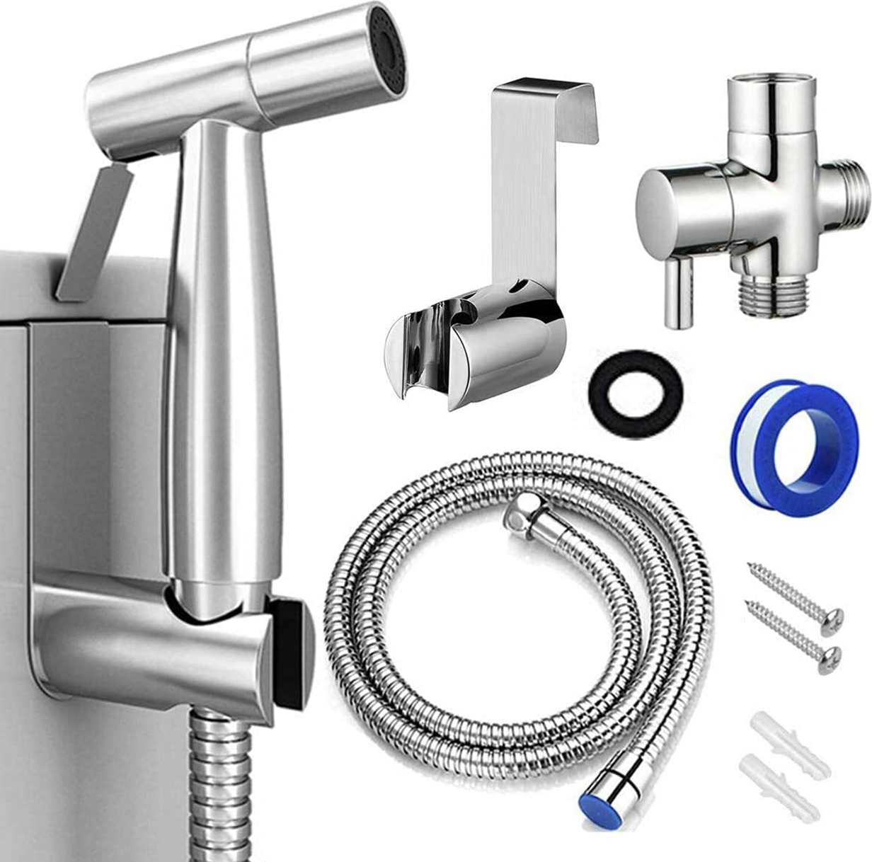 Aqua Nexis Edelstahl Handbidet – Shattaf-Duschaufsatz Für Toilette, Persönliche Hygiene & Reinigung