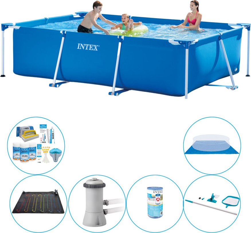 Intex Rámový bazén Rechteckig 300x200x75 cm - 7-členný - Bazén-Paket