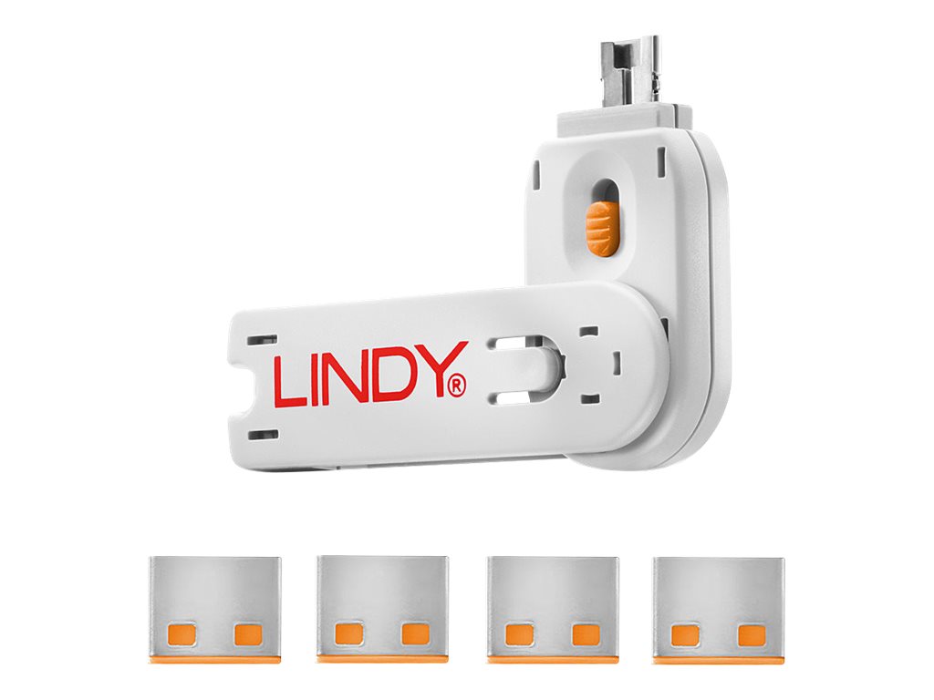 Lindy USB Port Blocker - USB-Portblocker (Packung mit 4) 40453