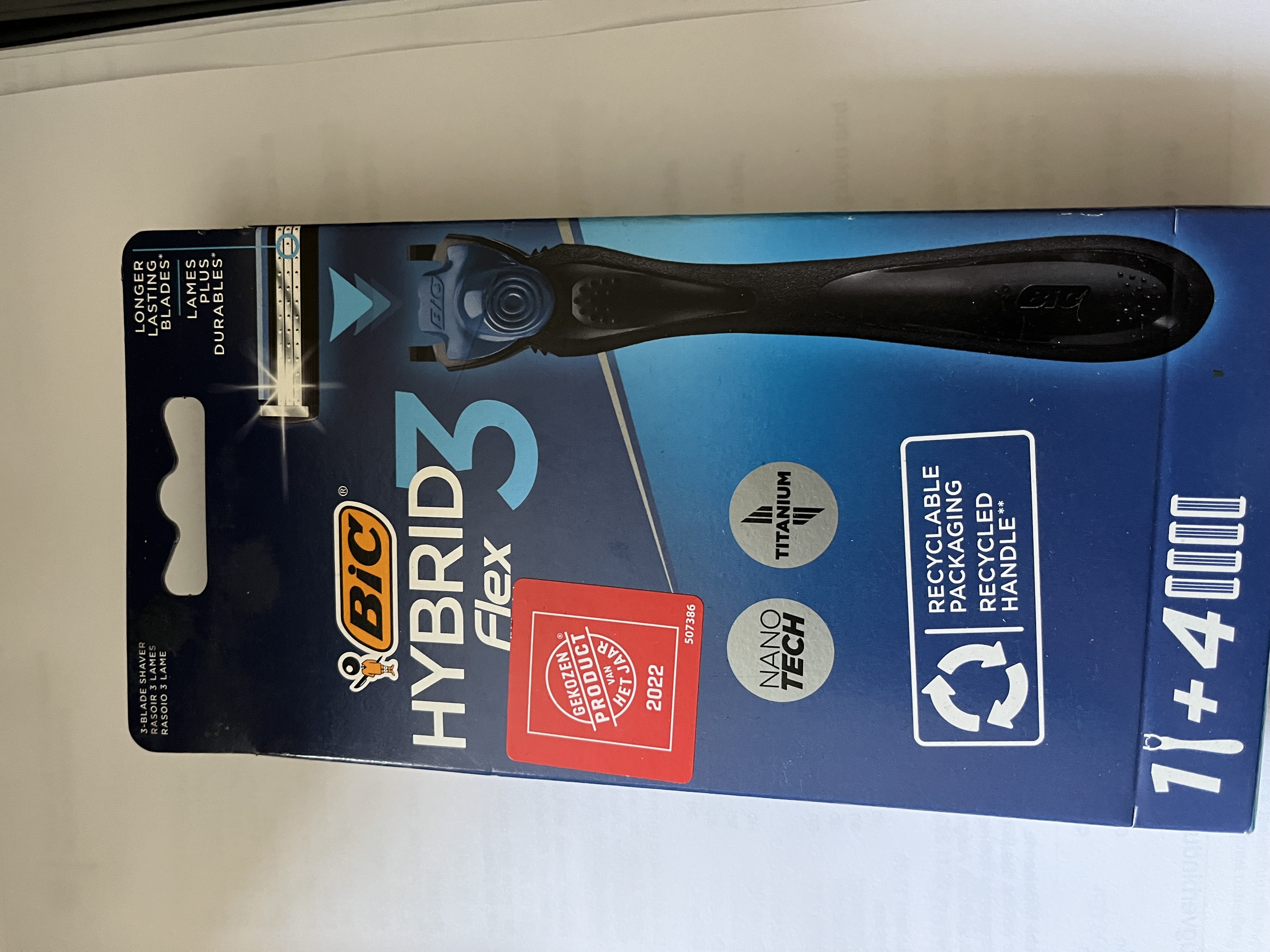BIC Hybrid 3 Flex Rasiersystem fr Mnner - 1 Rasierer + 4 Nachfllklingen 2653