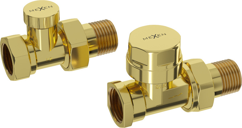 Mexen Gerade Heizungsventile, Gold - W902-000-50