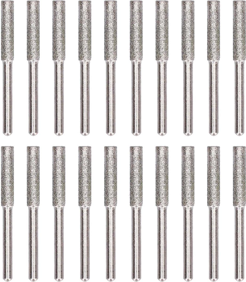 Bolt Edge 20 Stück Diamant Kettensägenschärfer, Kettensägenschärfgerät, Schärfstein für Kettensägen zum Schärfen und Schärfen (4,8 mm)