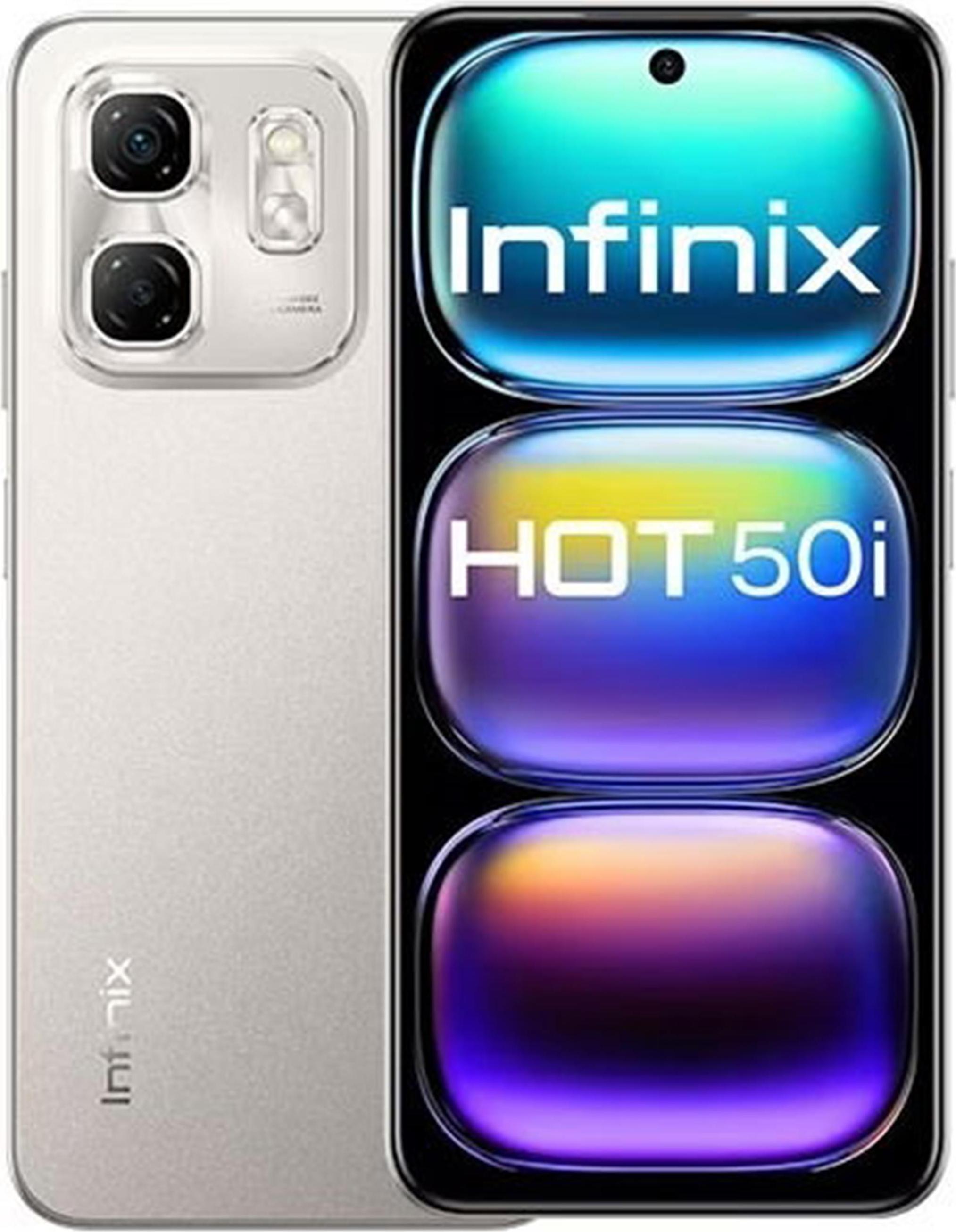 Infinix HOT 50i, 17 cm (6.7"), 4 GB, 128 GB, 48 MP, Android 14, Šedá