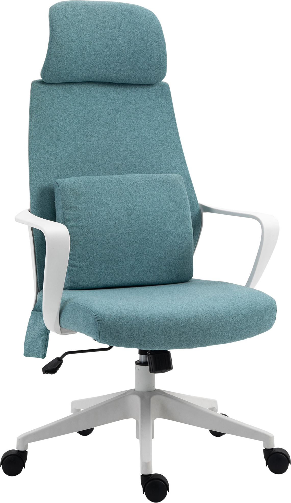 Kancelárske kreslo Vinsetto výškovo nastaviteľné otočné kreslo masážne kreslo ergonomické manažérske kreslo s masážnou funkciou herné kreslo nylon modré 62 x 60 x 114-122 cm
