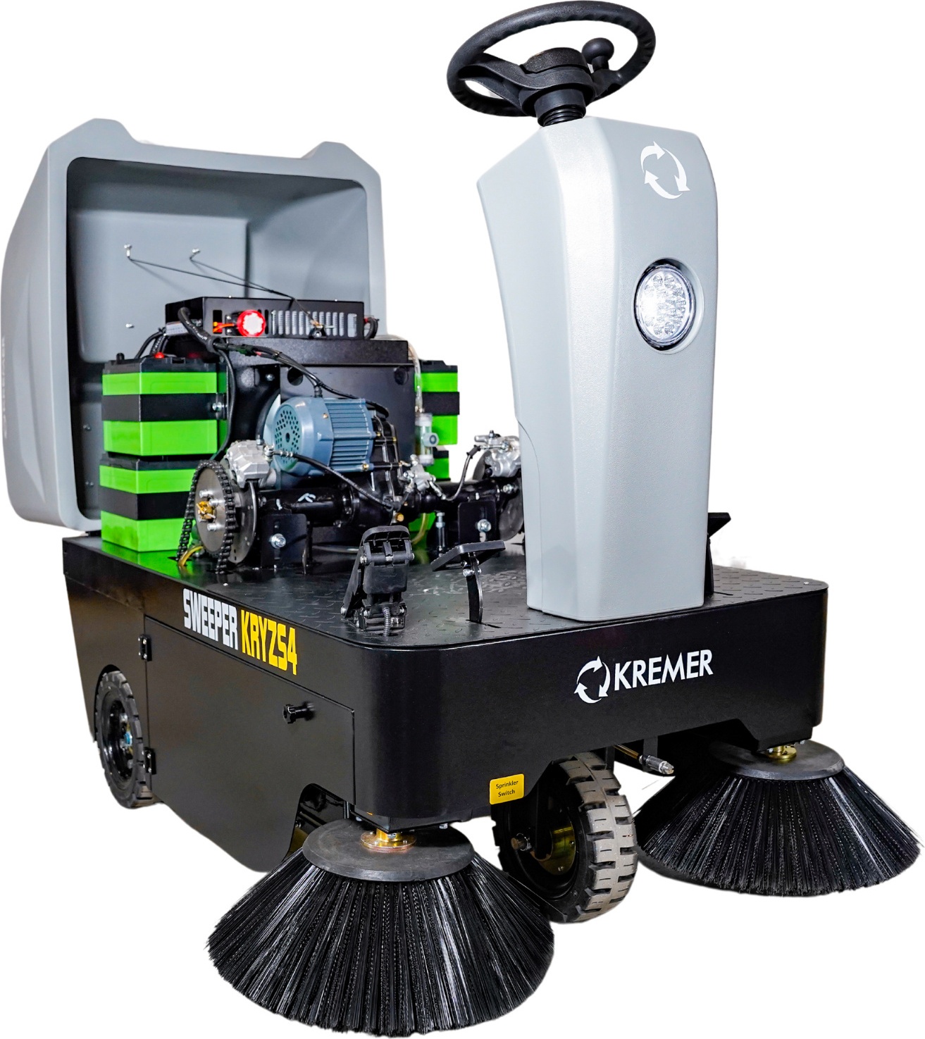 Wirbel Aufsitz - Kehrmaschine Flächenleistung von 6.380 m²/h