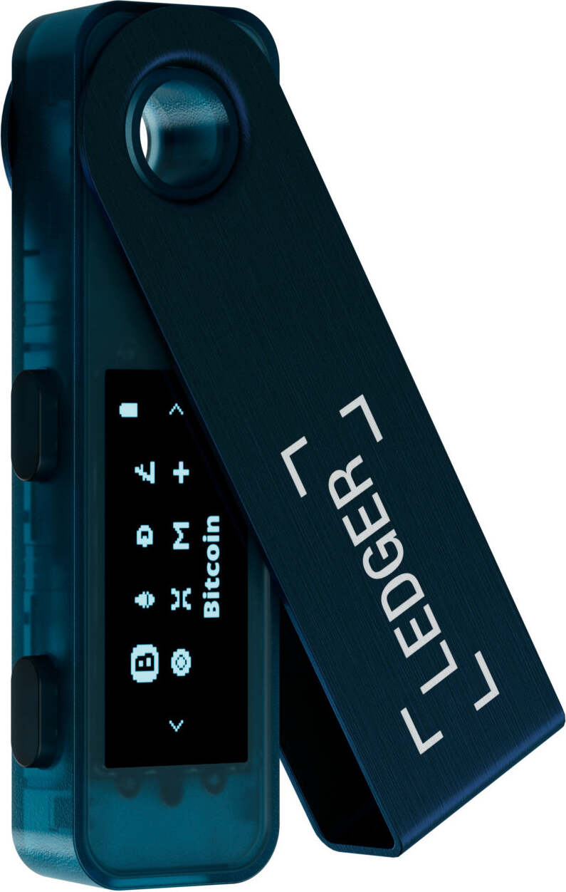 Kryptowhrungs-Wallet und NFT Ledger Nano S Plus, Blau