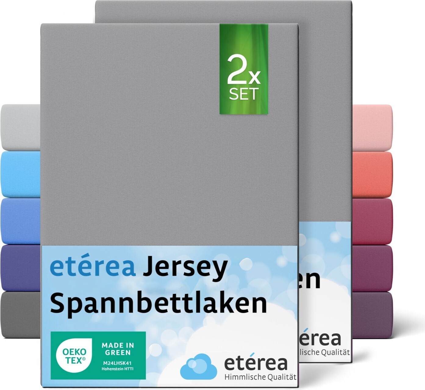 Jersey-Spannbettlaken 2er Pack, 81x42 Cm, Blau – Wasserdicht & Atmungsaktiv