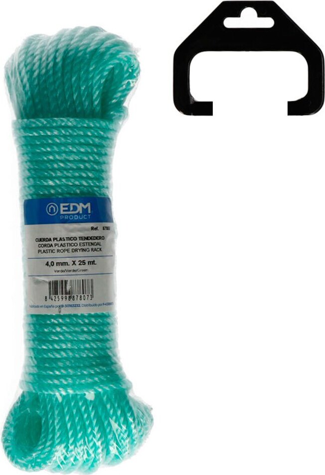 4 Knäuel Grüne Kunststoffseil 25 m Edm 87807