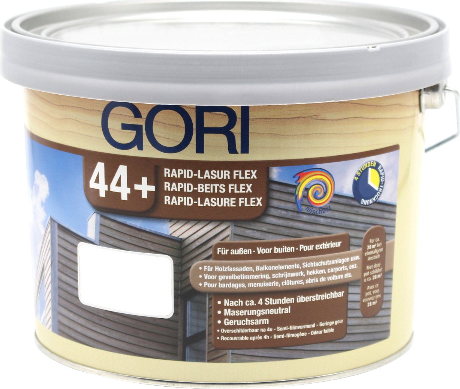 PPG Coatings Gori Holzlasur 44+ 7809 mahagoni 2,5L Rapid-Lasur Flex Außenlasur