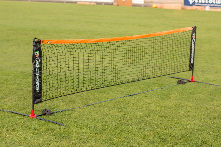 POWERSHOT Carrington Tennisnetz in 6 m - Fussballtennis - Mobil - Inkl. Tragetasche - extrem Leichter Aufbau - WETTERFEST TE008