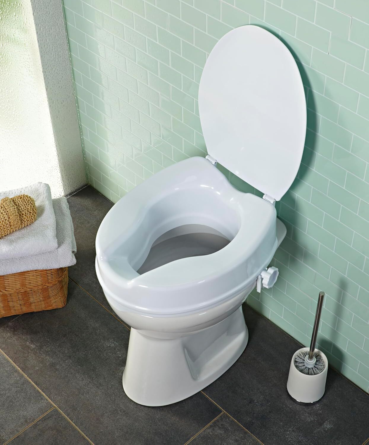Orbisana Toilettensitzerhöhung 10 cm. Toilettenerhöher Toilettenaufsatz Sitzerhöhung bis 136 kg. TSE 100