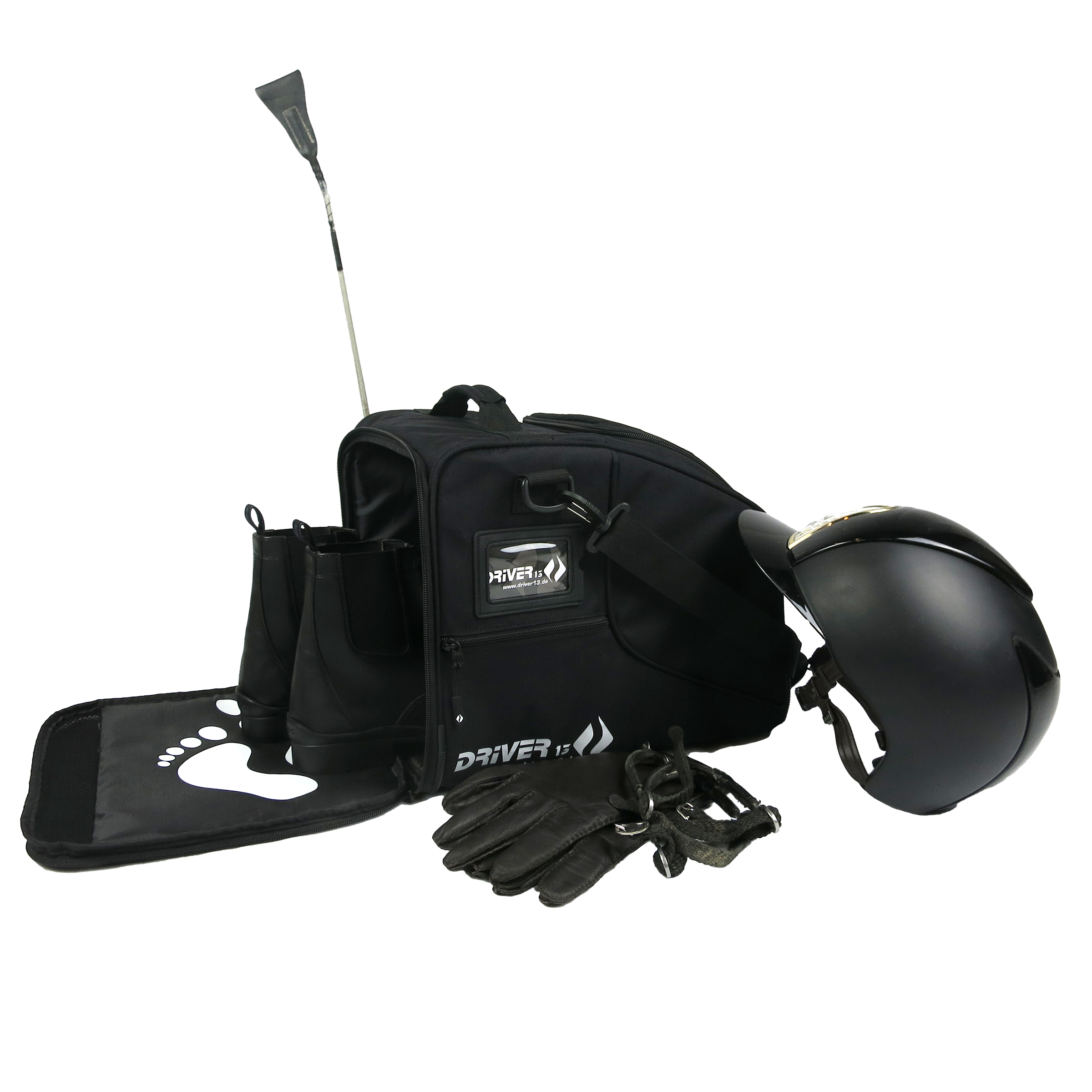 Driver13 Reitstiefelrucksack/Reitstiefeltasche/Stiefeletten Taschen Deluxe mit Helmfach für Reitstiefel in vielen Farben AR-10131