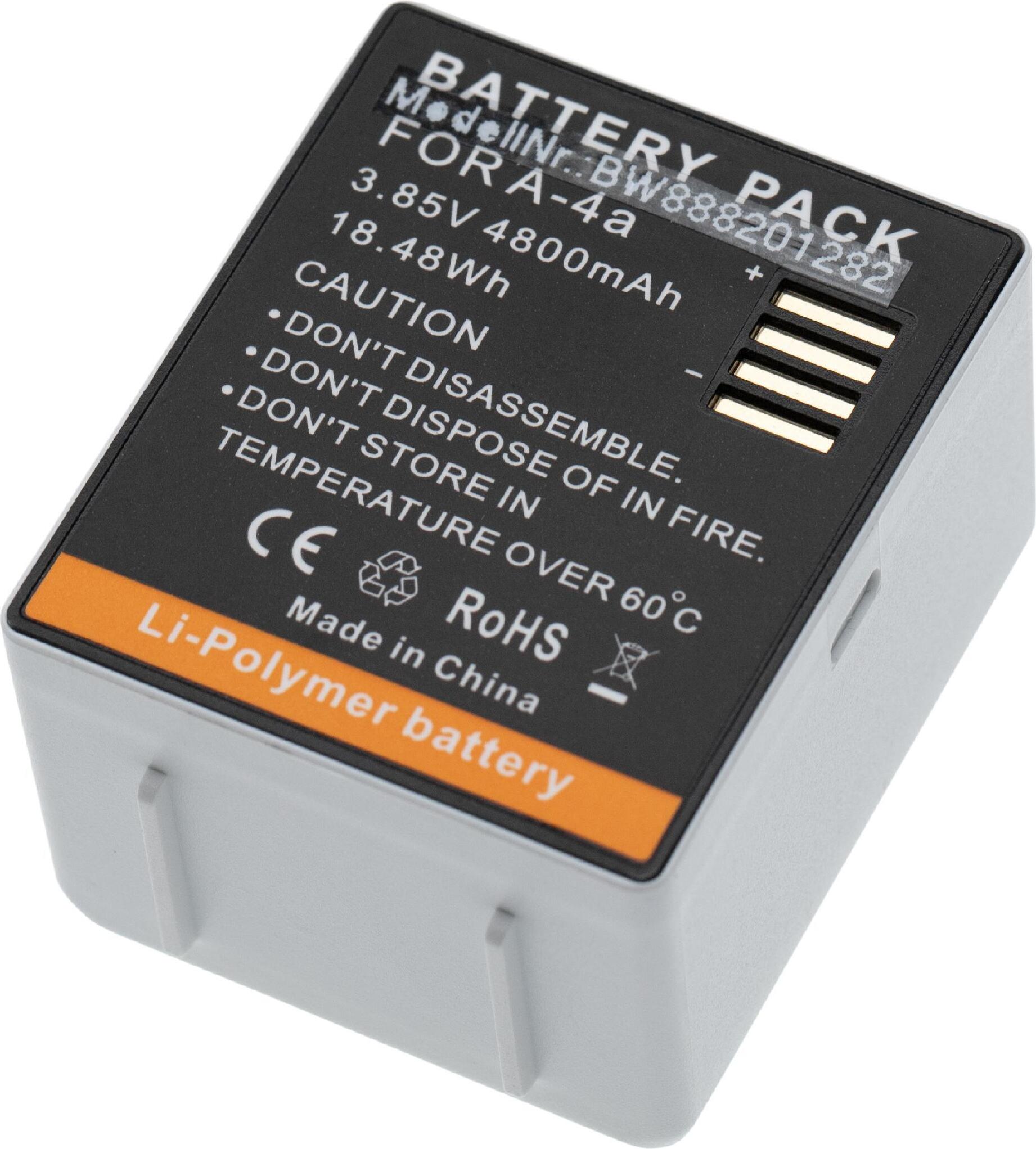 vhbw Akku Ersatz für Netgear A-4a, 308-10069-01 für Knopfkamera, getarnte Kamera (4800 mAh, 3,85 V, Li-Polymer)