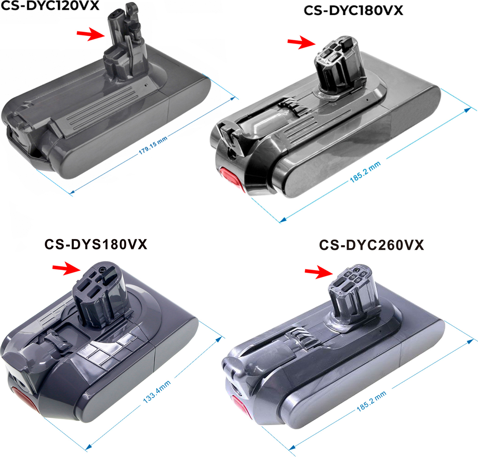 TECHTEK Akku Kompatibel mit [Dyson] Detect Slim, SV26, SV30, SV34, SV35, SV46, V12 Detect Slim, V12 Detect Slim Fluffy, V12 Slim, V12 SV20 Ersetzt 38