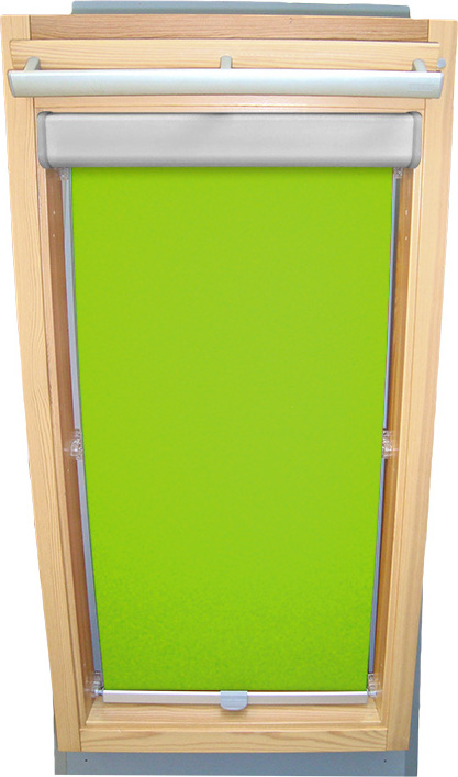 Sonnenschutz-HH Rollo für VELUX Dachfenster Abdunkelung Komfort Premium mit Blende und Haltekrallen VL/VG/VX - 067 Typ I - Baujahr ab April 1983 - limone 2020015567