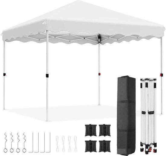 Famanu Pop-up Partytent Wasserfest - 300 x 300 cm - Einfach Aufzubauen - Weiß SHSHOP