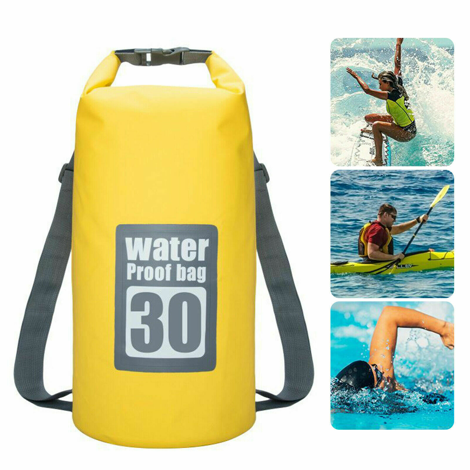 3 Wasserdicht Trockenbeutel Seesack Packsäcke für Schwimmen Bootfahren Kajak 