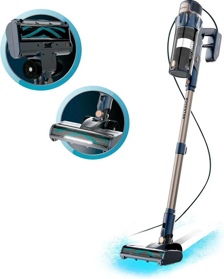 Cecotec A01_EU01_115419, Tyčový vysávač, Bezvreckové, Titán, 0,7 L, Suché a mokré, HEPA