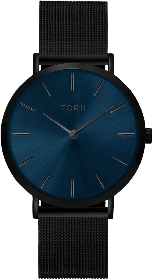 Armbanduhr für Damen und Herren TORII V38VS.NB klassischer marineblaue Modewaren.