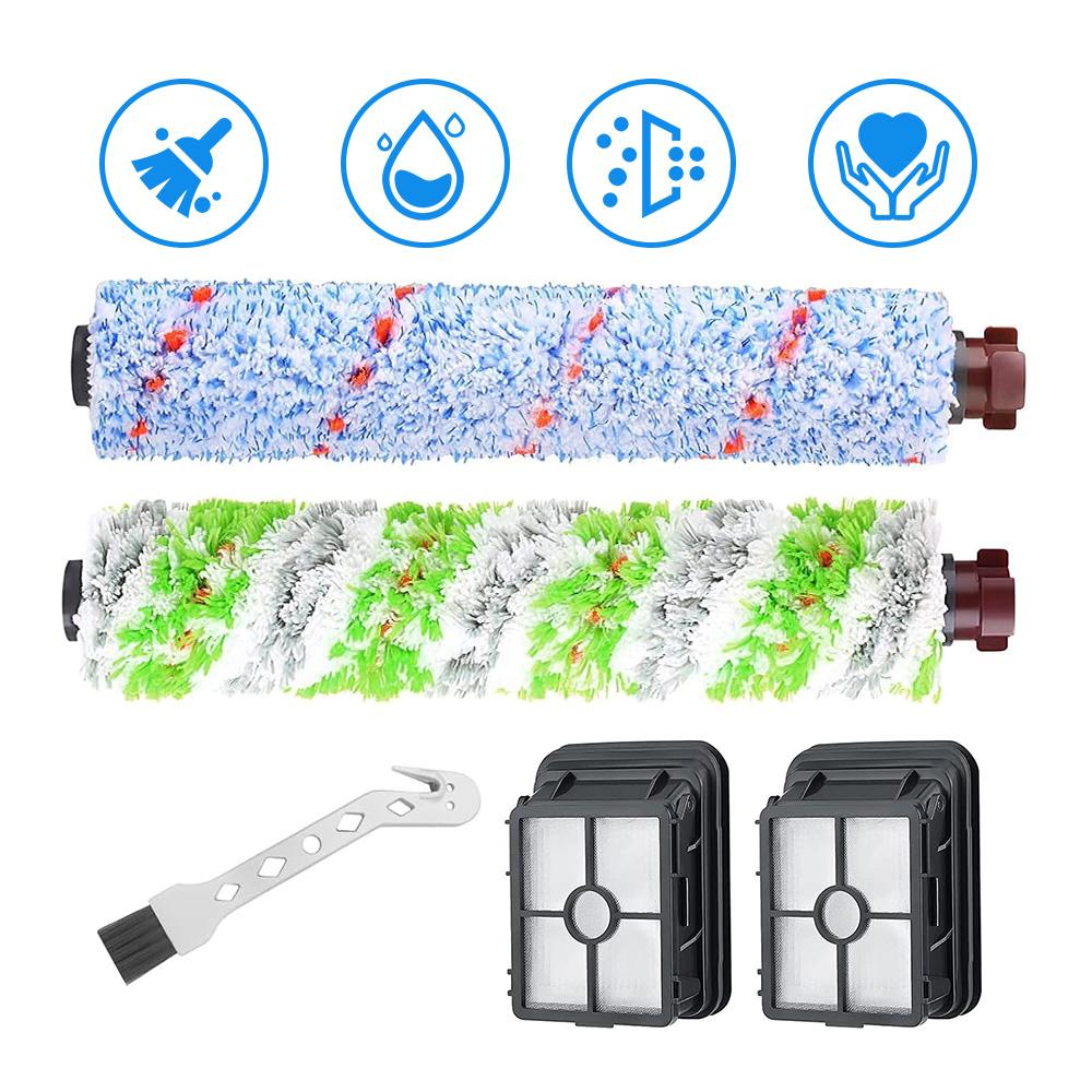 Kit Brosse + Filtres Pour Aspirateur JONR ED12 Pro - Rouleau Anti-Peluches Et Filtres De Rechange - 4