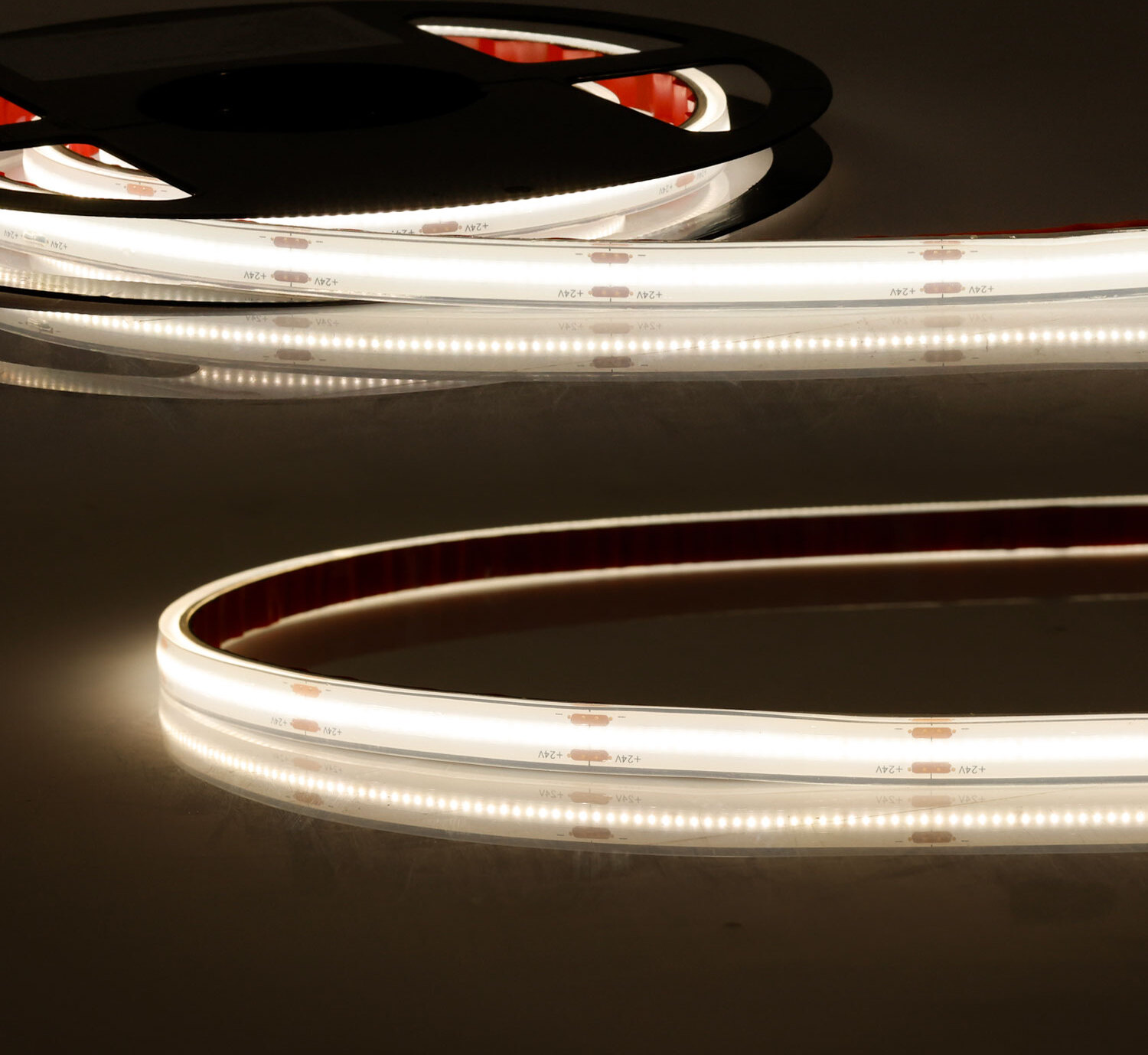 ISOLED LED HT930 COB Flexband für bis zu 90°C Umgebungstemp., 24V DC, 14,4W, IP68, 3000K, 5m Rll, 480 LED/m 116132