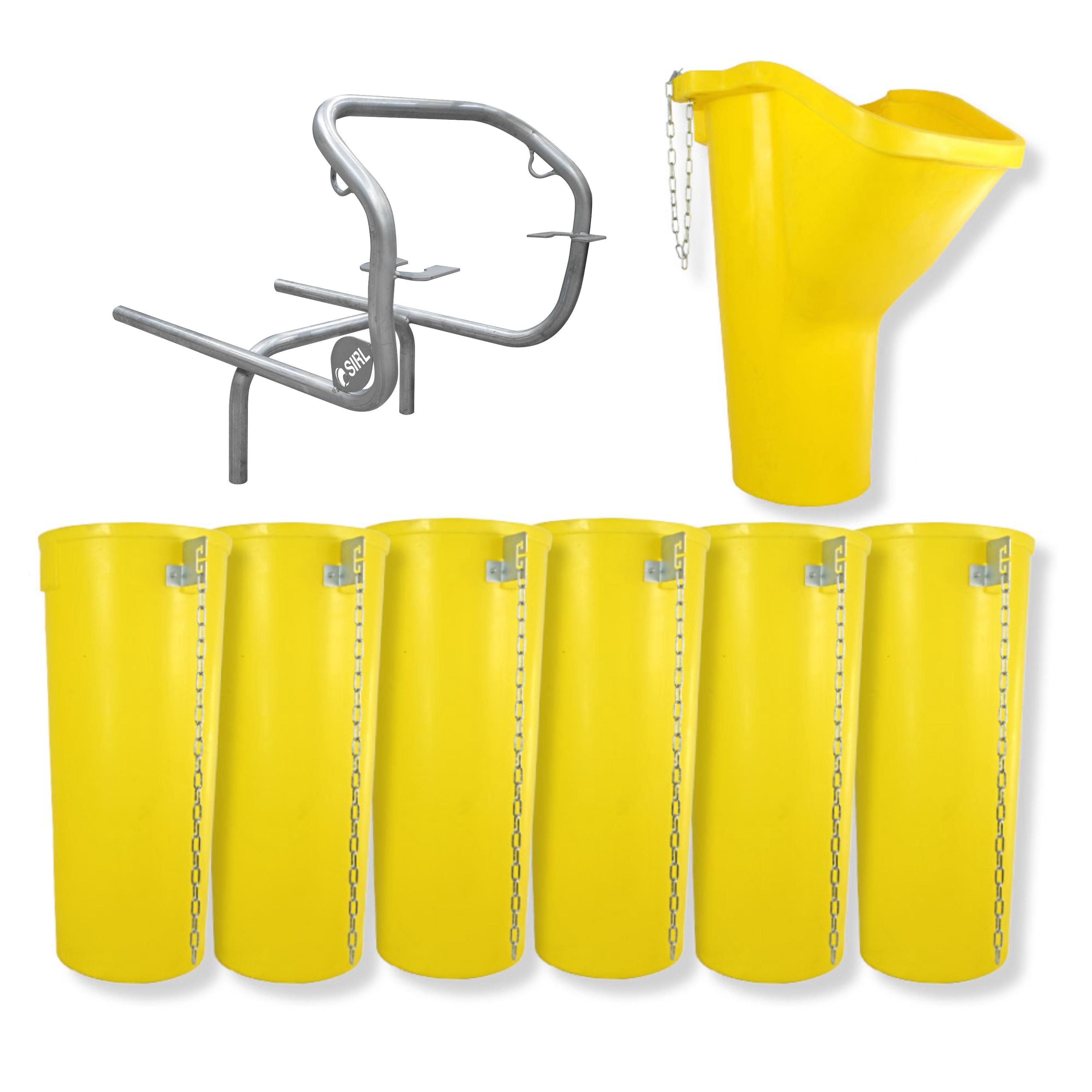 Profi Bauschuttrutsche Schuttrutsche Schuttrutschen Schuttrohr SET (8-tlg 7 m)