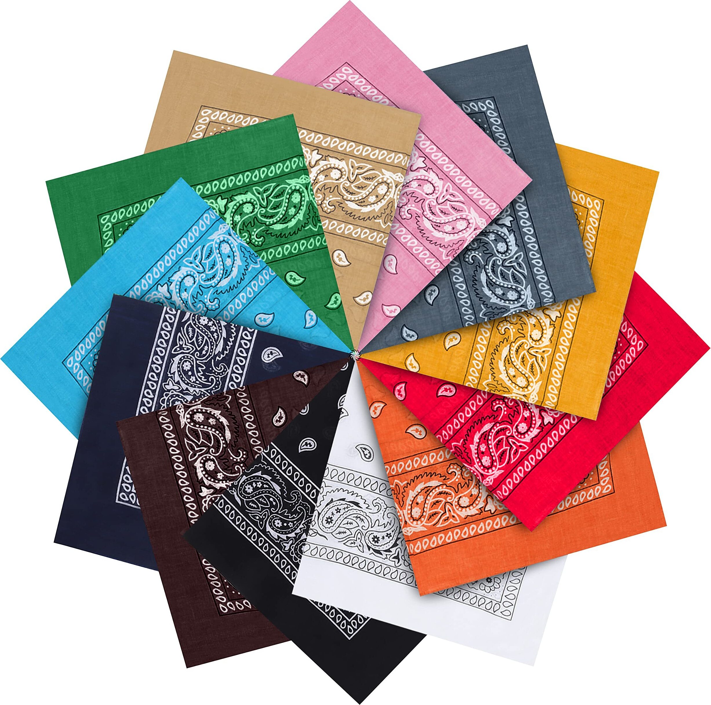 Produktbild von Duoleimi 3 Stück Bandana Kopftuch Damen Herren, Paisley Halstuch