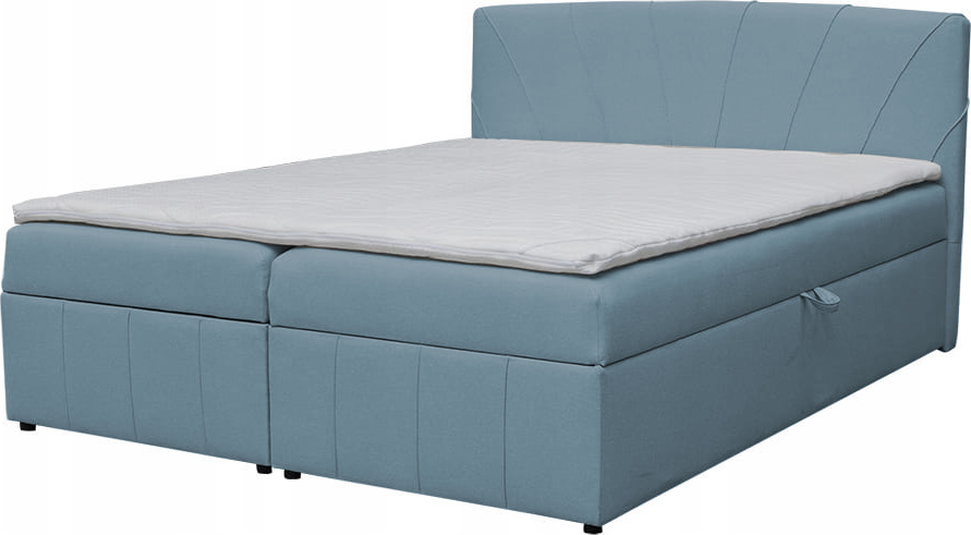 EURO-MEBLE BETT CAIRO 180x200 - KOPFMATERAT KOPFBETT (Blue - Cover 70)