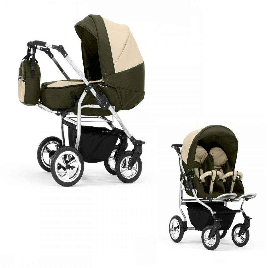 Zwillingskinderwagen 2 in 1 Duo Twin inkl. Sportsitze - 11 Teile - in 20 Farben