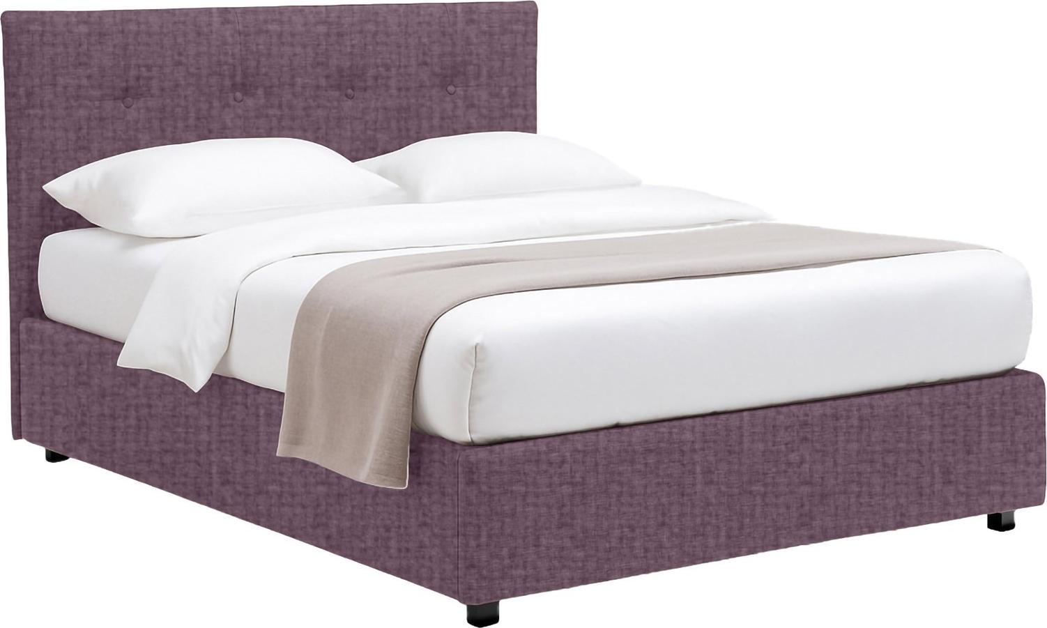 Einzelbett Dmora Fiumalbo Lila/Violett, Abnehmbar, mit Bettkasten