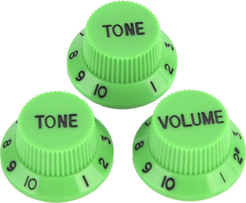 Cocosity Gitarrenkn?pfe Gitarrenkontrollkn?pfe E-Gitarrenkn?pfe 3-tlg. Gitarren Lautst?rkekontrollkn?pfe Taste Zubeh?r fr St Sq-E-Gitarre von RiToEasysports (Grn)