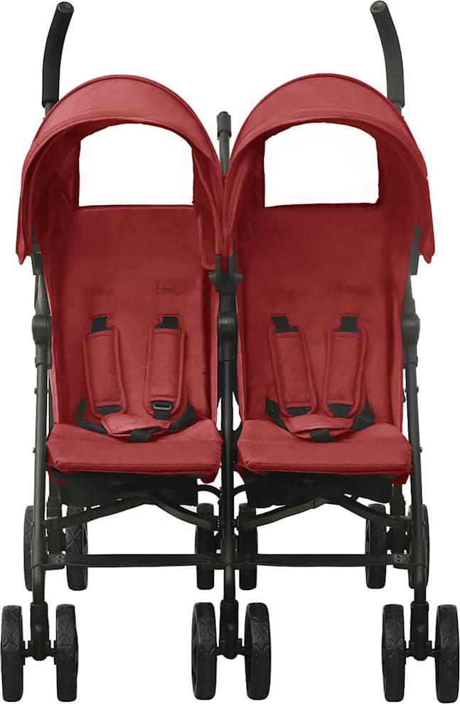 vidaXL Geschwisterwagen Rot Stahl 10239