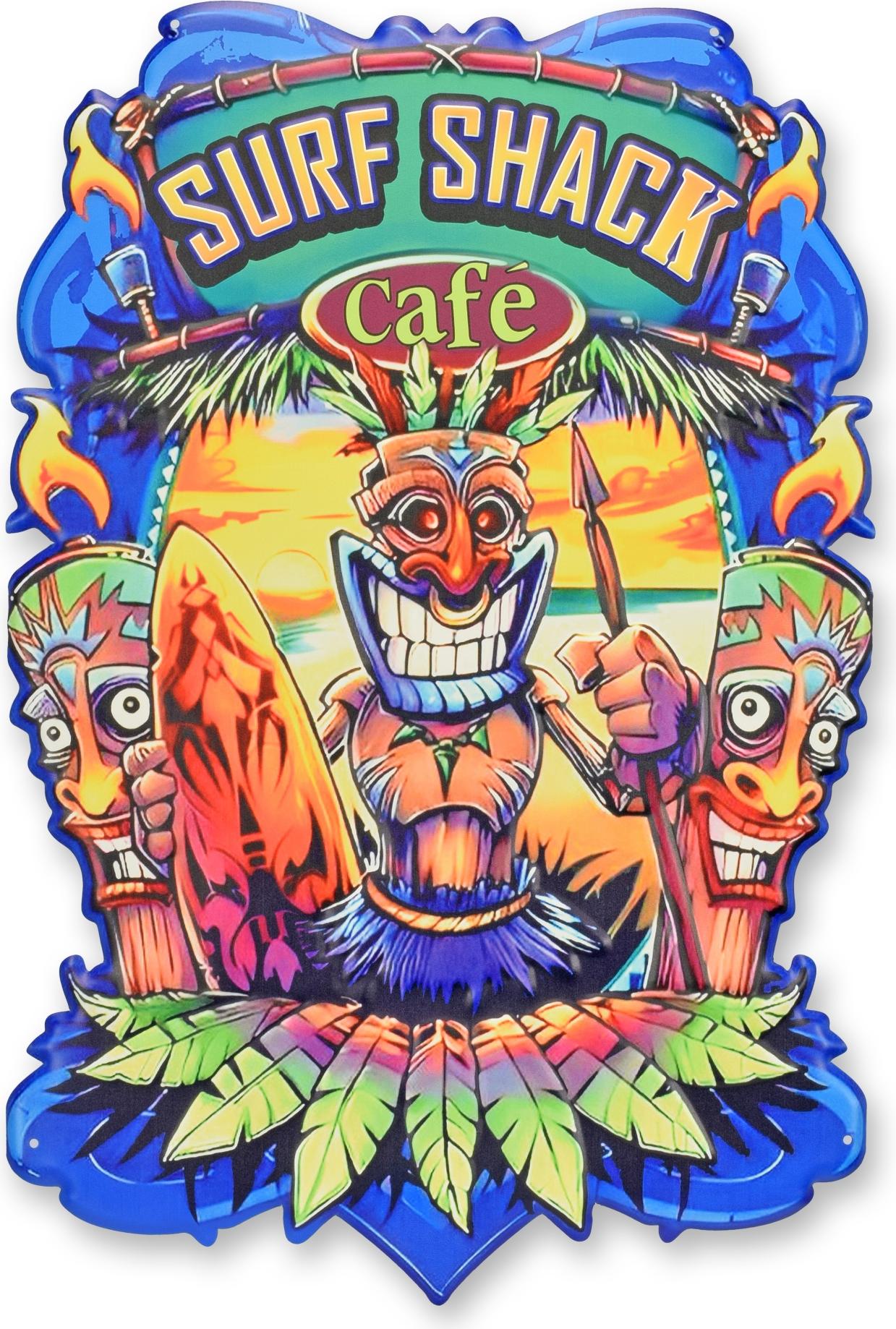 Aubaho Blechschild Surfshack Cafe Bar Replikat Retro Design Dekoration
