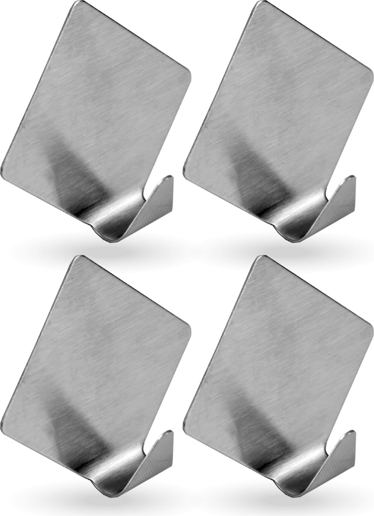 Set Di 4 Ganci Autoadesivi Per Telecomando Da Parete - Supporto Salvaspazio Per Telecomandi Condizionatore, Ventola, Chiavi - Facili Da Installare, Colore Bianco