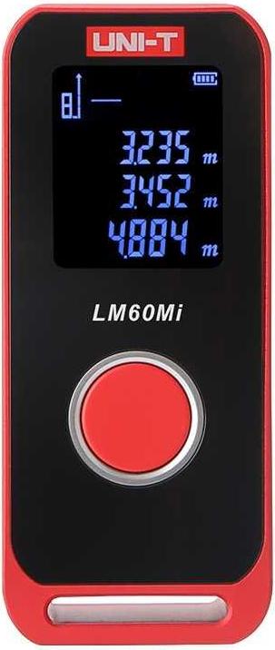 UNI-T LM60MI Mini Laser-Entfernungsmesser, Metallgehäuse, 60m Messbereich, LCD, Meter, Zoll, Fuß