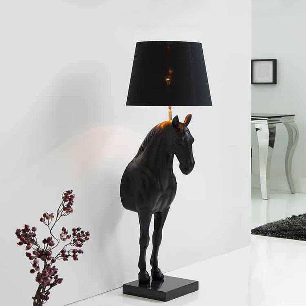 cagü: Design Stehlampe Pferd MUSTANG Schwarz 130cm Höhe 2268-0323