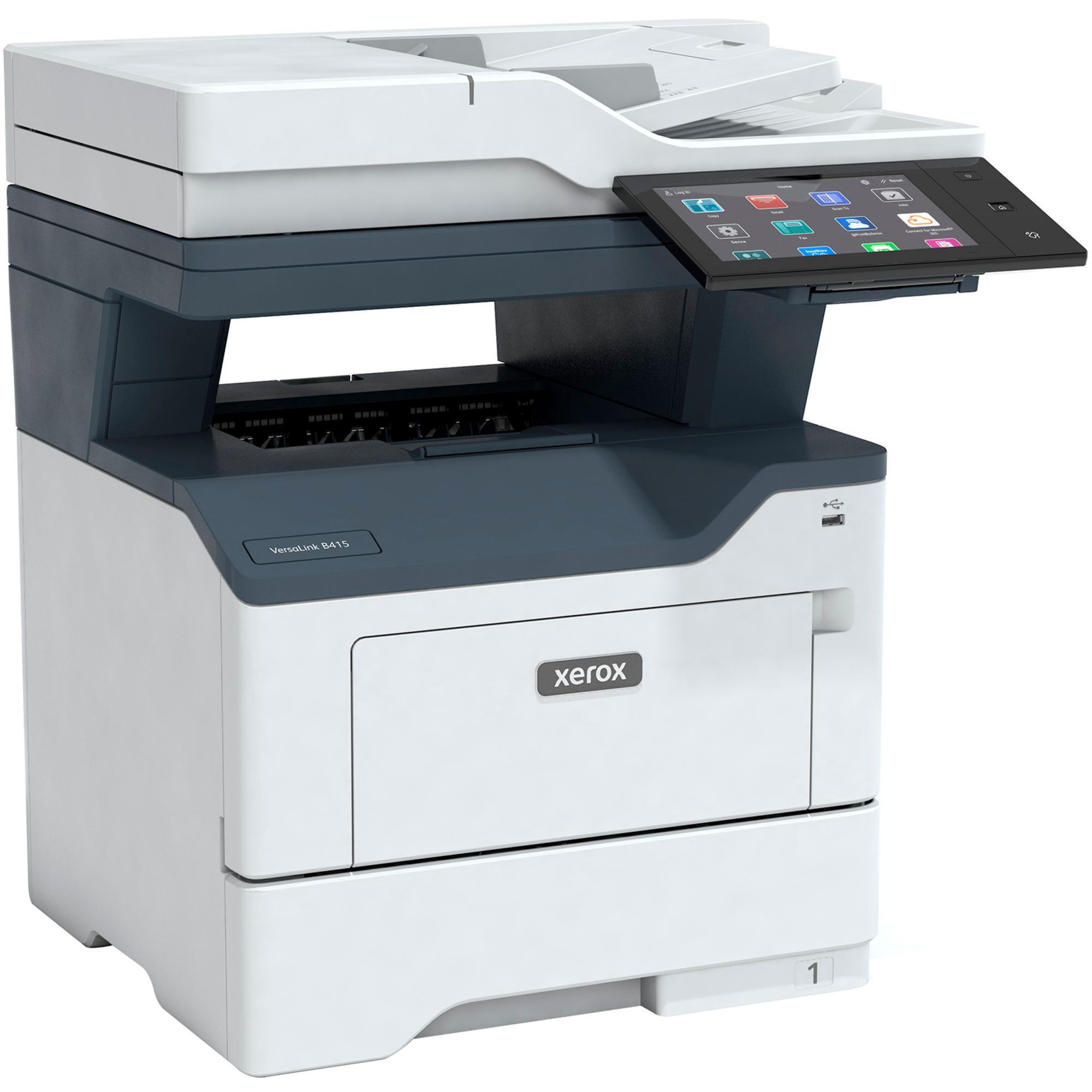 Xerox VersaLink B415V_DN, Laser, Čiernobiela tlač, 1200 x 1200 DPI, A4, Priama tlač, Šedá, Biela