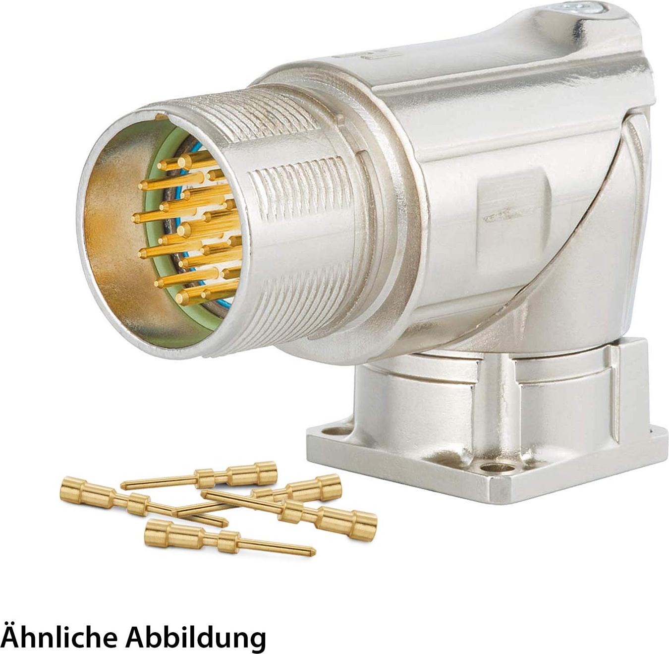 HUMMEL SET inkl. Kontakte M23 Signal Gerätesteckverbinder, Crimpeinsatz gewinkelt Polzahl 9-pol. 1+8, Stift drehbar um 799915408K